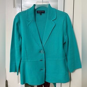 Teal Sweater Blazer